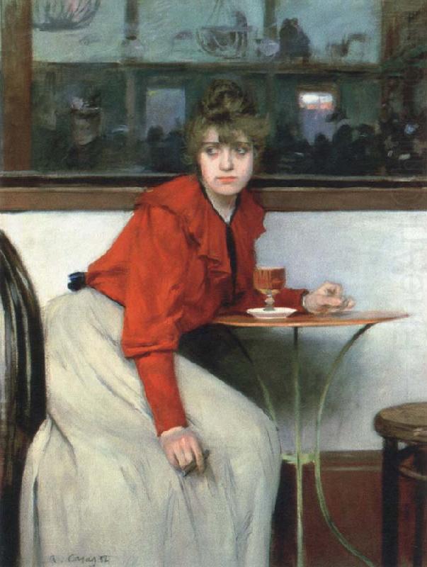 Ramon Casas chica in a bar china oil painting image